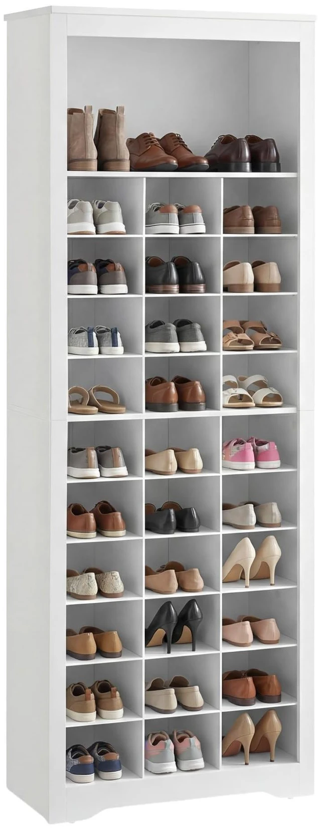 Main image of Tall Shoe Storage Cabinet, 10Tier, Holds Up to 30 Pairs of Shoes
Vertical Wood Rack, 24.8 x 12.6 x 73.7 inch, for Entryway, Cloud White, HELAN Collection ULBS273T14