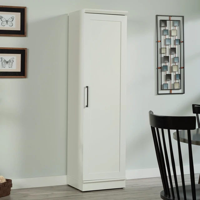 Alt view image 2 of 6 - HomePlus Pantry Storage Cabinet, Soft White
Single Door, Adjustable Shelves, Kitchen Storage Cabinet