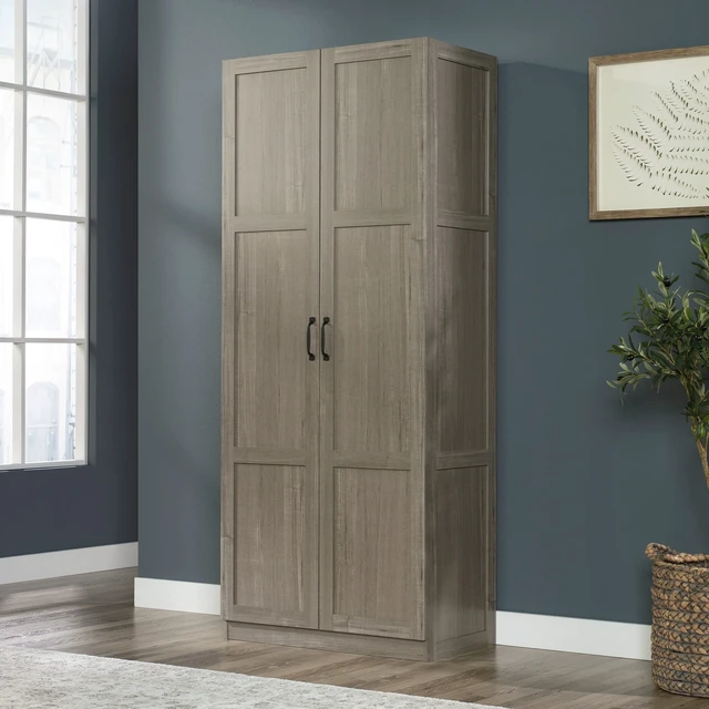 Alt view image 2 of 6 - Select 71" Storage Cabinet, Pantry Cabinet Kitchen Storage with Adjustable Shelves, Bathroom Storage Cabinet, in Silver Sycamore