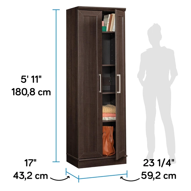 Alt view image 4 of 7 - HomePlus Storage Cabinet/ Pantry cabinets, Dakota Oak finish