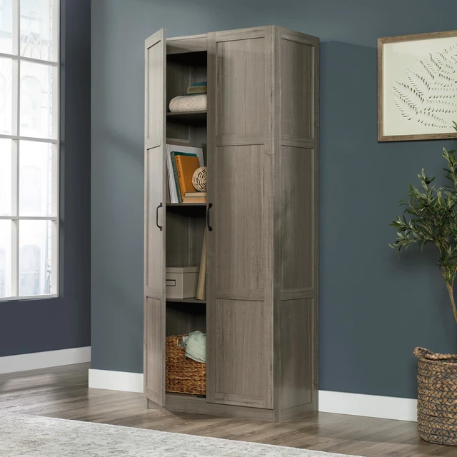 Alt view image 3 of 6 - Select 71" Storage Cabinet, Pantry Cabinet Kitchen Storage with Adjustable Shelves, Bathroom Storage Cabinet, in Silver Sycamore