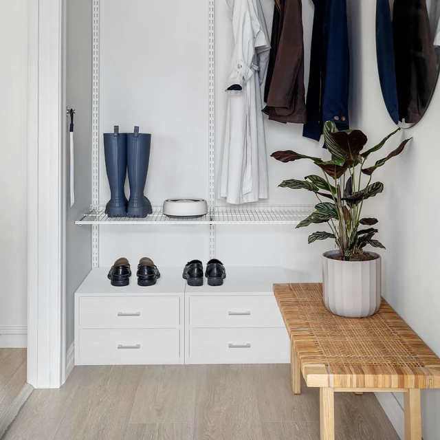 Alt view image 7 of 7 - Stackable Storage Drawers Closet Organizers and Storage Fabric White 2 Drawer Dresser for Bedroom 2 Packs Modern