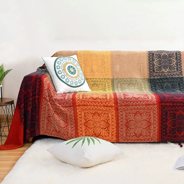 Alt view image 4 of 7 - Boho Sofa Cover, Throw Blankets for Couch (L,86 * 102inch)