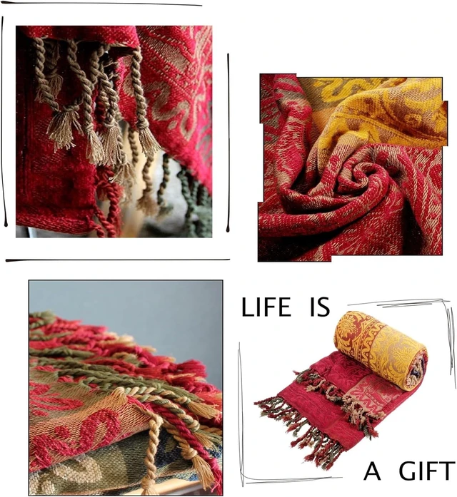 Alt view image 6 of 7 - Boho Sofa Cover, Throw Blankets for Couch (L,86 * 102inch)