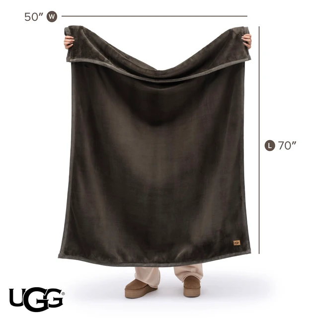 Alt view image 3 of 7 - Coco Fleece Throw Blanket for Couch, 50" x 70", Dark Brown (Root)