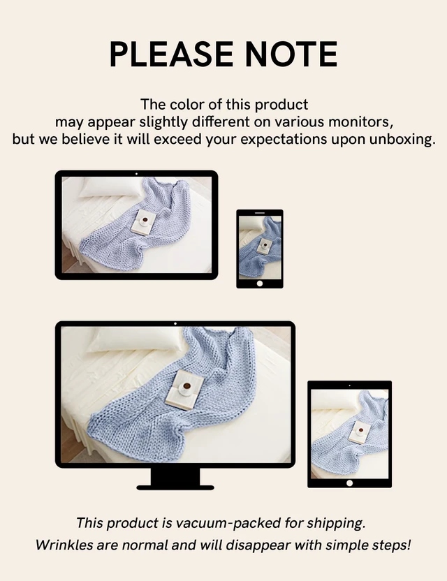 Alt view image 7 of 7 - Chunky Throw Blanket, Medium-Weight, Hand Knitted, Skin Friendly, Ventilated and Breathable, Machine Washable, Home Décor Piece for Couch, Sofa and Bed (Atlantis Blue, 40x50 Inch)
