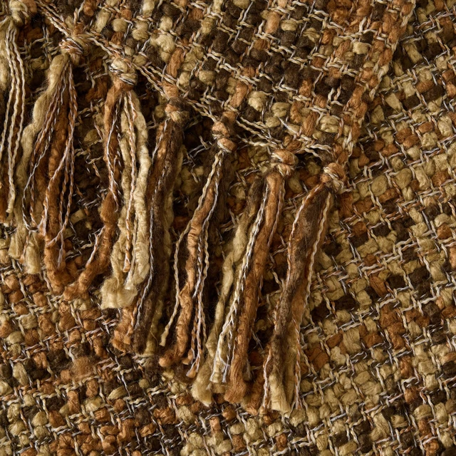 Alt view image 4 of 7 - Multi-Color Cable Woven Throw Blanket for Couch - 60"X80"
Multicolored Boho Style,Super Soft Warm Cozy Chunky Blankets with Decorative Tassels for Bed and Sofa,Brown