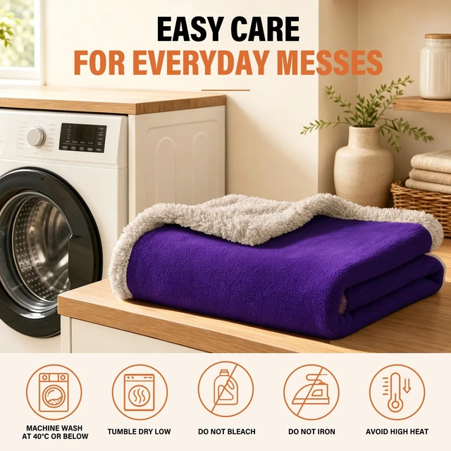 Alt view image 5 of 7 - Waterproof Blanket for Bed, Reversible Leakproof Throw