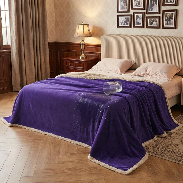 Alt view image 7 of 7 - Waterproof Blanket for Bed, Reversible Leakproof Throw