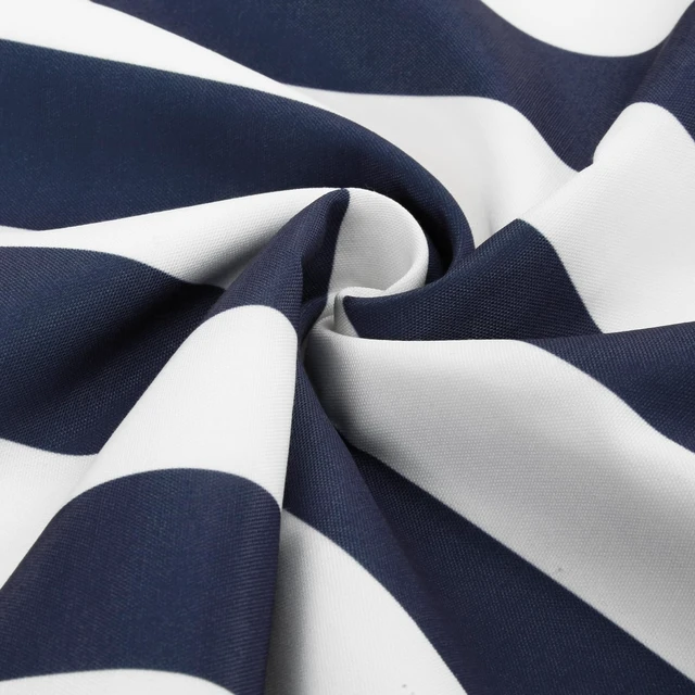 Alt view image 4 of 7 - Outdoor Chaise Lounge Cushion 72x21 Inch with Headrest, Navy White