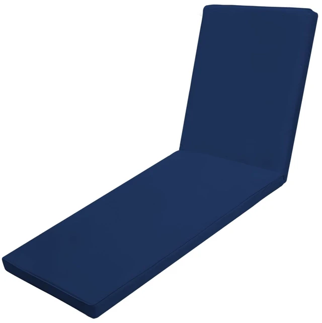 Main image of Chaise Lounge Cushions Outdoor for Patio, 71x22x3 in, Navy Blue
Replacement Seat Pad, 28D Foam, Washable Cover, Waterproof Chair Cushion for Yard, Lawn Furniture, Poolside, Deck