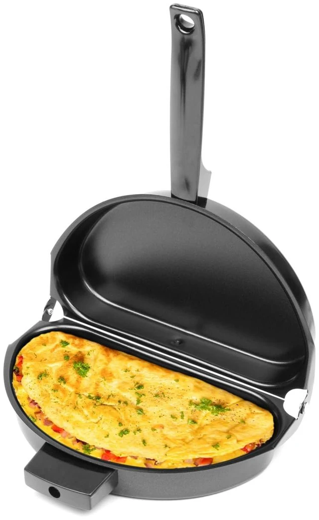 Main image of Egg Omelet Maker Pan, Non-Stick Folding Omelette Pan, 8.75"