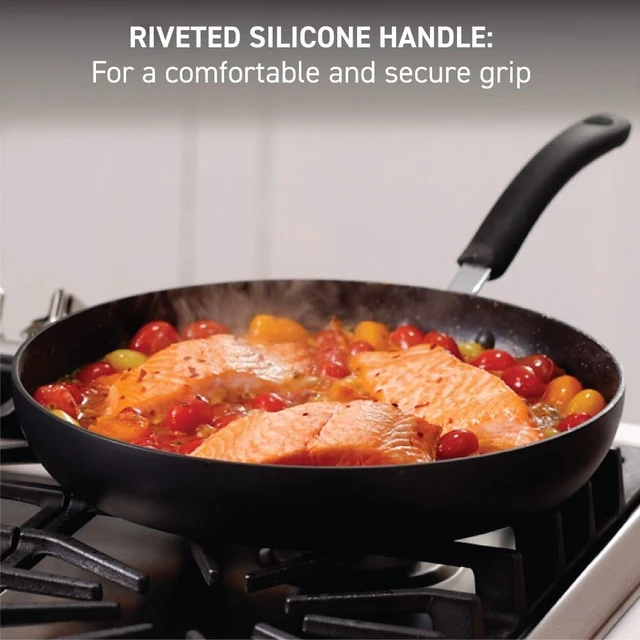 Alt view image 5 of 7 - Ultimate Hard Anodized Nonstick Fry Pan Set, 2-Pack, 10,12 in, Onyx