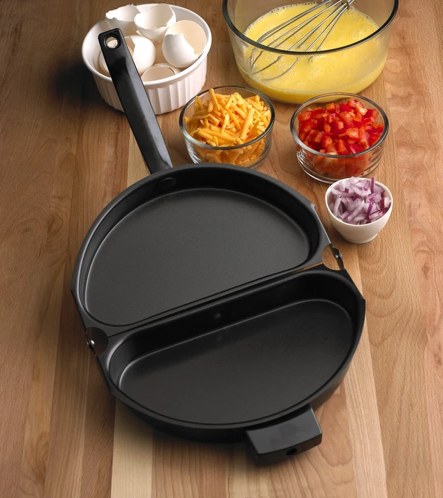 Alt view image 3 of 7 - Egg Omelet Maker Pan, Non-Stick Folding Omelette Pan, 8.75"
