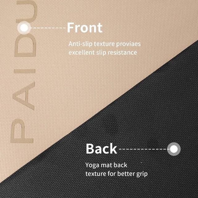 Alt view image 3 of 7 - POE Yoga Mat (10mm)Extra Thick Fitness Mat 72"x24" with Carry Strap
Non-slip, tear-resistant and suitable for all ages, perfect for yoga, Pilates, home gym and full-body workouts.