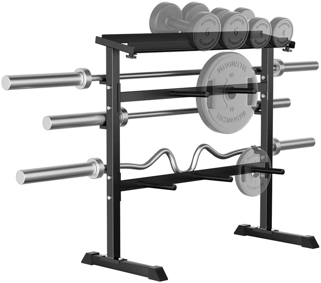 Main image of 3-Tier Dumbbell Rack, Adjustable Weight Rack for Home Gym for Weight Plate
1000lbs Capacity, Weight storage racks for dumbbell/kettlebell/weight plate/barbell, Adjustable Width