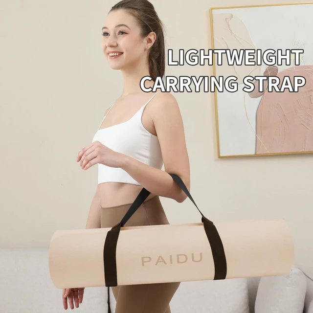 Alt view image 5 of 7 - POE Yoga Mat (10mm)Extra Thick Fitness Mat 72"x24" with Carry Strap
Non-slip, tear-resistant and suitable for all ages, perfect for yoga, Pilates, home gym and full-body workouts.