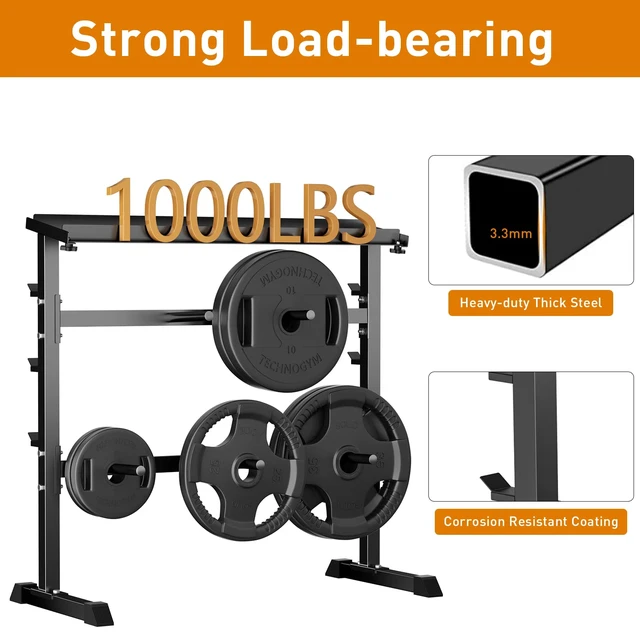 Alt view image 3 of 7 - 3-Tier Dumbbell Rack, Adjustable Weight Rack for Home Gym for Weight Plate
1000lbs Capacity, Weight storage racks for dumbbell/kettlebell/weight plate/barbell, Adjustable Width