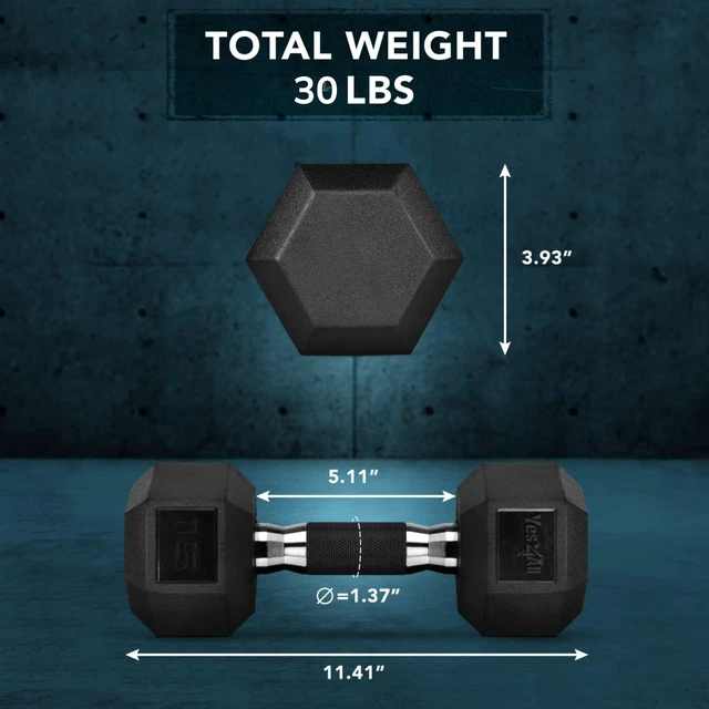 Alt view image 3 of 7 - Hex Dumbbells, Rubber Coated, Chrome Grip Hand Weights
Hex-Shaped with Ergonomic Chrome Handles Prevent Rolling and Provide a Secure Grip, Suitable for Home Gyms