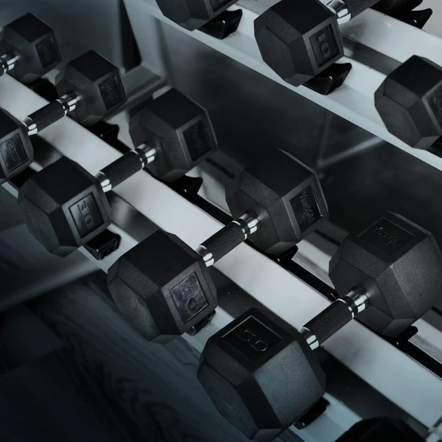 Alt view image 6 of 7 - Hex Dumbbells, Rubber Coated, Chrome Grip Hand Weights
Hex-Shaped with Ergonomic Chrome Handles Prevent Rolling and Provide a Secure Grip, Suitable for Home Gyms