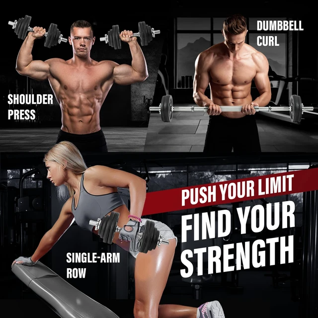 Alt view image 6 of 6 - Old School Adjustable Dumbbell Set with Weight Plates, Star Lock Collars/Connector, 40lbs to 200lbs Adjustable Weight Plates Set