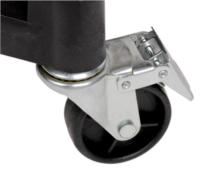 Alt view image 4 of 7 - 3-Shelf Utility Plastic Cart with Wheels-225 Lbs Maximum Capacity , Black