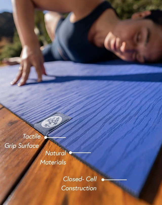 Alt view image 6 of 7 - eKOLite Yoga Mat 71" - 4mm | Natural Rubber | Eco-Friendly | Soft Textured Surface | Natural Next-to-Skin Feel | 71 x 26 inches | Charcoal Grey