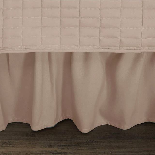 Alt view image 6 of 7 - Kienna Daybed Cover Set 5 Piece with Bedskirt, 75 x 39 Blush
Cozy Bedding with Matching Shams, All Season, OEKO-TEX, Guest Room Essential Classic Style Machine Washable, for Trundle Bed