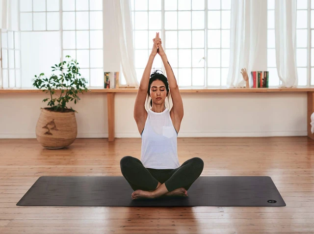 Alt view image 6 of 7 - Pro Non Slip Yoga Mat Thick for Hot Yoga, Pilates, Workout & Home Gym