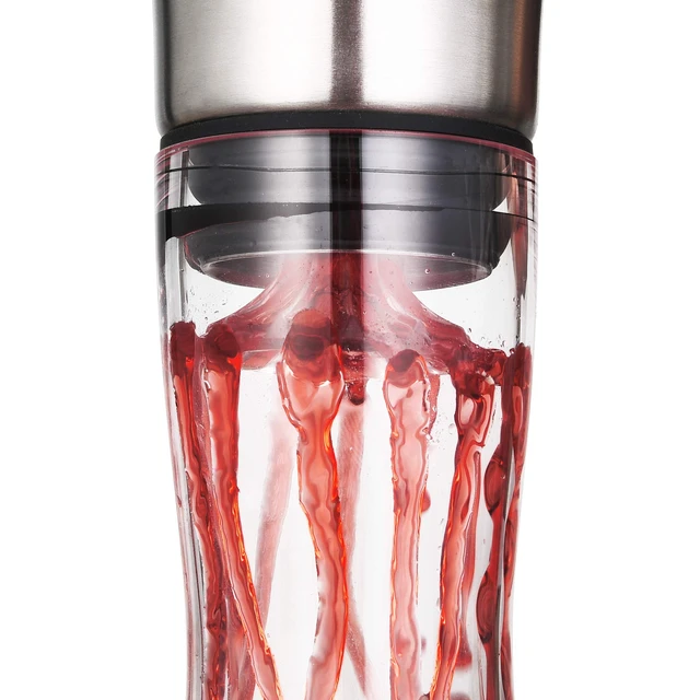 Alt view image 2 of 6 - Wine Decanter Built-in Aerator, 750ml Red Wine Decanter Carafe with Aerator
Hand-Blown 100% Lead-free Crystal Glass, Wine Gift for Wine Lovers, Wine Accessories, Wine Hand-held Aerator