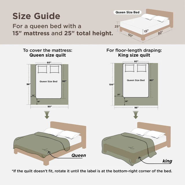 Alt view image 7 of 7 - PureWoven 100% Cotton Quilt Set King Size, Embroidery, Linen Beige
Lightweight Bedspread, 3-Piece Bed Coverlet, Four Leaf Embroidery, Vintage Wrinkled, All-Season, Machine Washable, 106x96 in