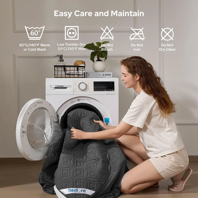 Alt view image 5 of 5 - 2 Pack Waterproof Mattress Protector Queen Size, Deep Pocket Fit, Washable