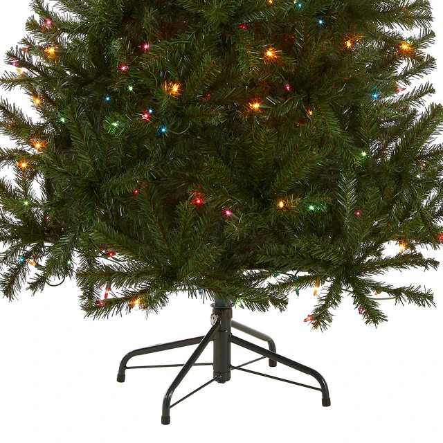 Alt view image 3 of 5 - 6ft Pre-Lit Aspen Spruce Artificial Christmas Tree
300 Multicolor Lights, 697 Tips, Includes Stand, Green