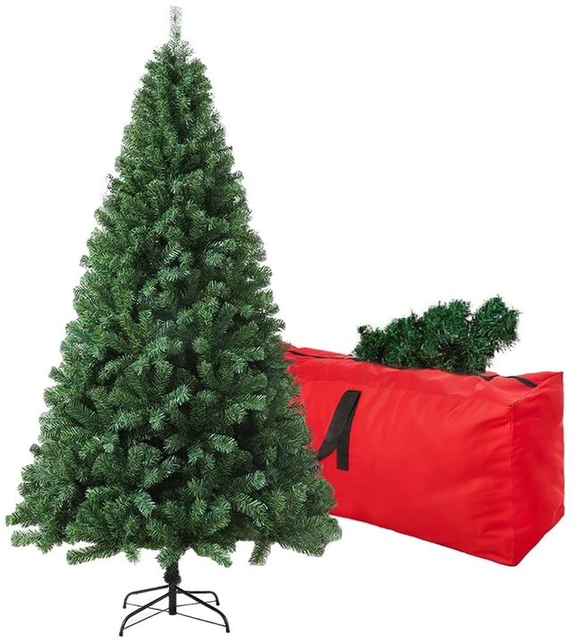 Main image of 5ft Green Artificial Christmas Tree,Arbol de Navidad Small Fake Xmas Tree
Fake Christmas Tree with 600 Branch Tips,Premium Spruce Xmas Tree with Fold-Able Metal Base Stand,Home Office Party Decor