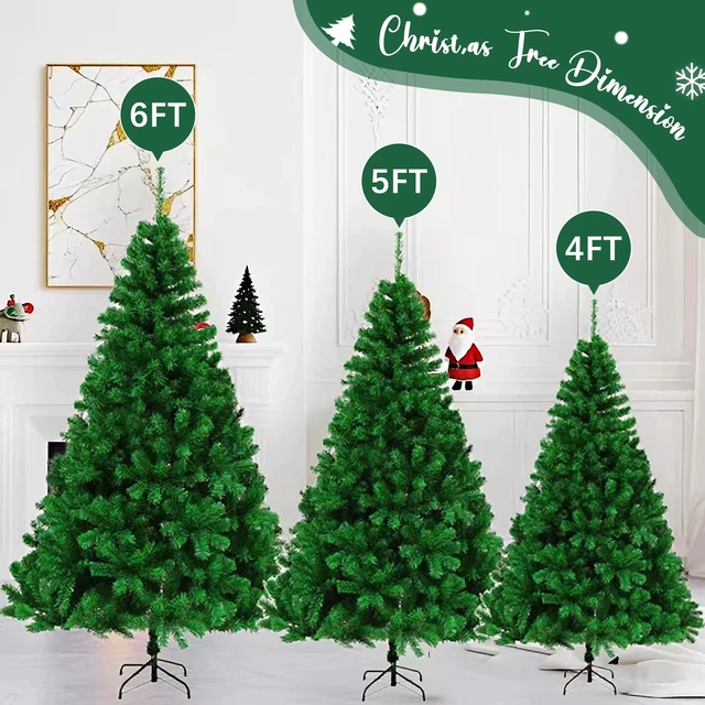Alt view image 6 of 7 - 5ft Green Artificial Christmas Tree,Arbol de Navidad Small Fake Xmas Tree
Fake Christmas Tree with 600 Branch Tips,Premium Spruce Xmas Tree with Fold-Able Metal Base Stand,Home Office Party Decor
