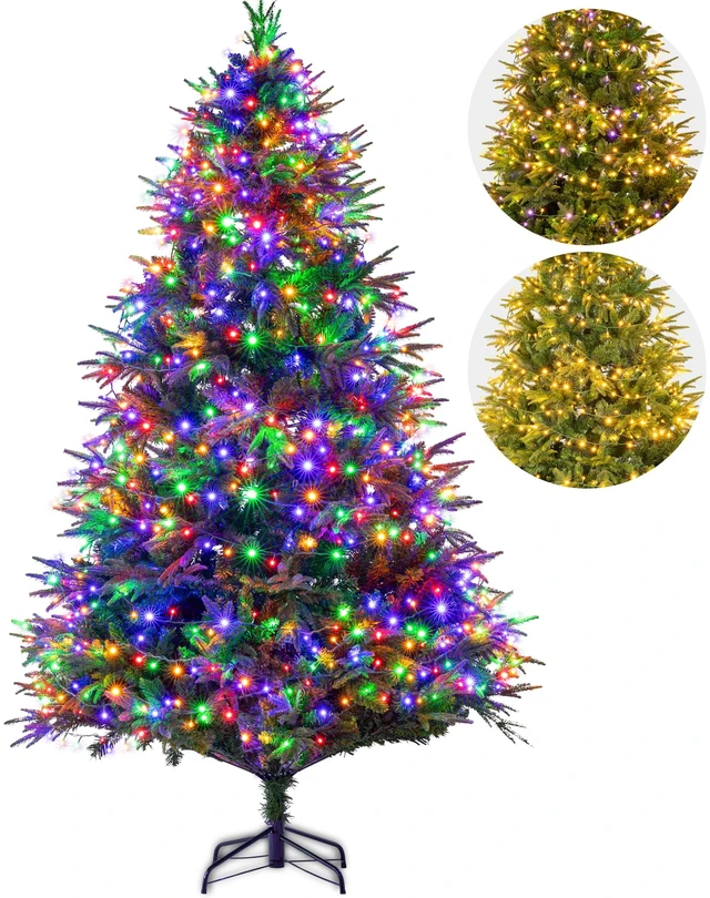 Main image of 4ft Artificial Christmas Tree with 240 LED Lights (Not pre-lit)
Christmas Tree Full Tree with 300 Branch Tips & 11 Modes Light, RGB & Warm White Light, Foldable Stand for Home, Party Decor