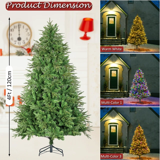 Alt view image 3 of 6 - 4ft Artificial Christmas Tree with 240 LED Lights (Not pre-lit)
Christmas Tree Full Tree with 300 Branch Tips & 11 Modes Light, RGB & Warm White Light, Foldable Stand for Home, Party Decor