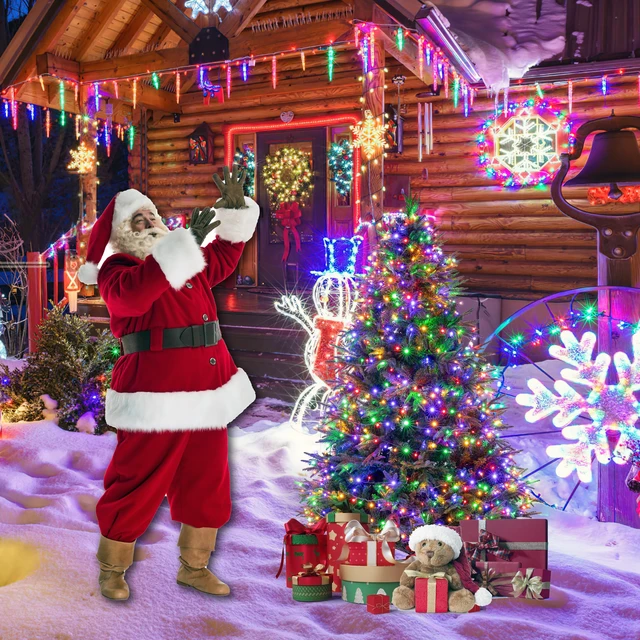 Alt view image 4 of 6 - 4ft Artificial Christmas Tree with 240 LED Lights (Not pre-lit)
Christmas Tree Full Tree with 300 Branch Tips & 11 Modes Light, RGB & Warm White Light, Foldable Stand for Home, Party Decor