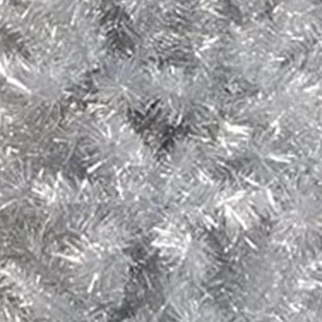Alt view image 2 of 6 - 6ft Unlit Silver Tinsel Artificial Christmas Tree