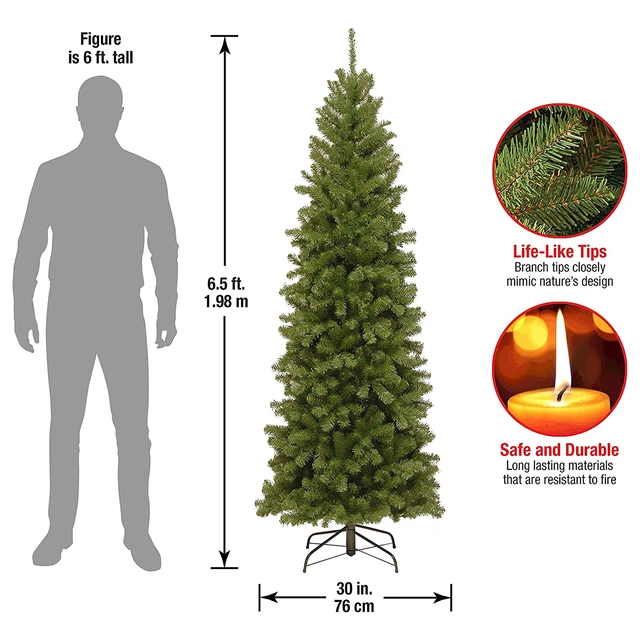 Alt view image 3 of 5 - 6.5ft Unlit North Valley Spruce Slim Christmas Tree