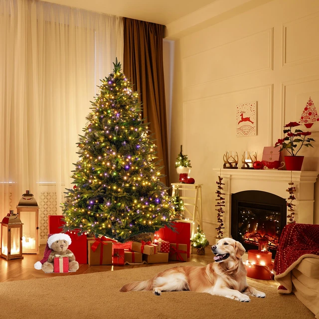 Alt view image 5 of 6 - 4ft Artificial Christmas Tree with 240 LED Lights (Not pre-lit)
Christmas Tree Full Tree with 300 Branch Tips & 11 Modes Light, RGB & Warm White Light, Foldable Stand for Home, Party Decor