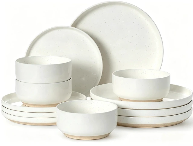 Main image of Dinnerware Set for 4, 12 Pieces Plates and Bowls Set
