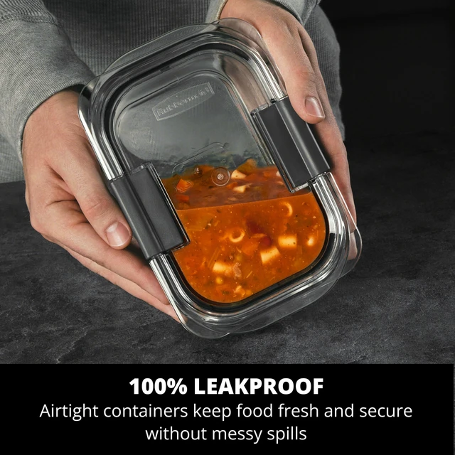Alt view image 3 of 6 - Brilliance Glass Storage 4.7-Cup Food Containers with Lids Set of 3 Clear