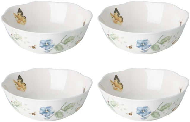 Main image of Butterfly Meadow 4-Piece All-Purpose Bowls, Salad Bowl Set for 4
dishwasher safe | versatile for cereal, soup, or salad | 20oz capacity, 6.25 inch diameter | multi-purpose bowl