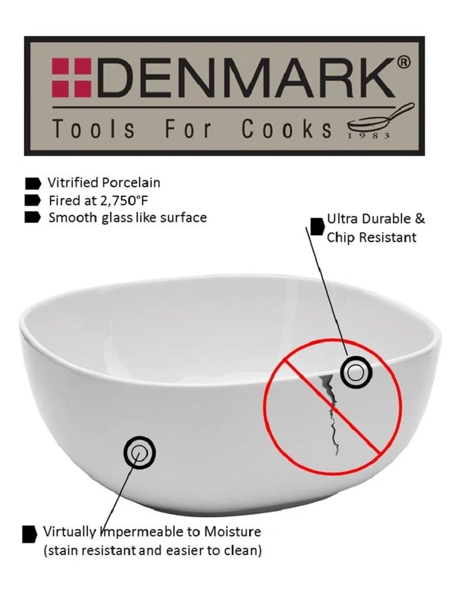 Alt view image 3 of 7 - White Porcelain Chip Resistant Scratch Resistant Commercial Grade Serveware, 3 Piece Serving Bowl Set