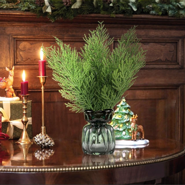 Alt view image 4 of 7 - 40 Pcs Artificial Cedar Picks ,Christmas Greenery Pine Stems
Faux Cedar Branches, Fake Cypress Stems, Plastic Pine Greenery, Christmas Picks and Spray s for Wreath Supplies Home Decor