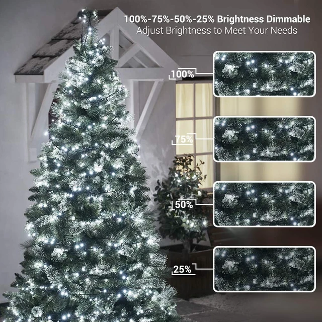 Alt view image 5 of 7 - Christmas String Lights Outdoor, 66ft 200 LED Color Changing Lights