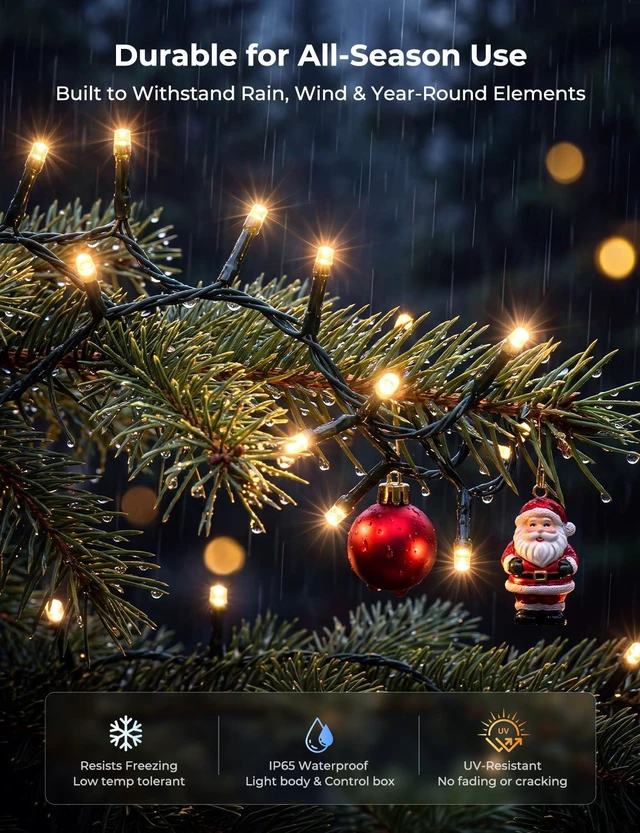 Alt view image 5 of 7 - 82ft 250LED Smart Color Changing Christmas Halloween Tree Lights