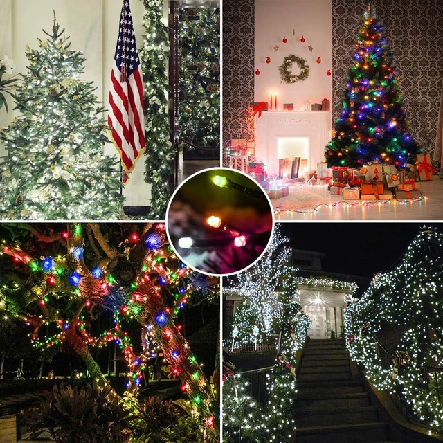 Alt view image 6 of 7 - Christmas String Lights Outdoor, 66ft 200 LED Color Changing Lights