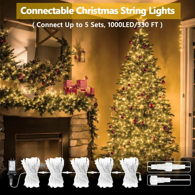 Alt view image 2 of 6 - 66FT 200 LED Fairy Lights Plug in, 8 Modes Twinkle Lights Warm White
Waterproof String Lights Outdoor Indoor, Memory, Timer, Copper Wire, Christmas Lights for Bedroom Garden Party Holiday Decor